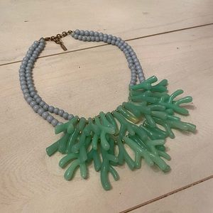 BaubleBar Blue and Green Coral Beaded Necklace